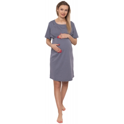 Koszula ciążowa do karmienia szary XL Luna Infantilo